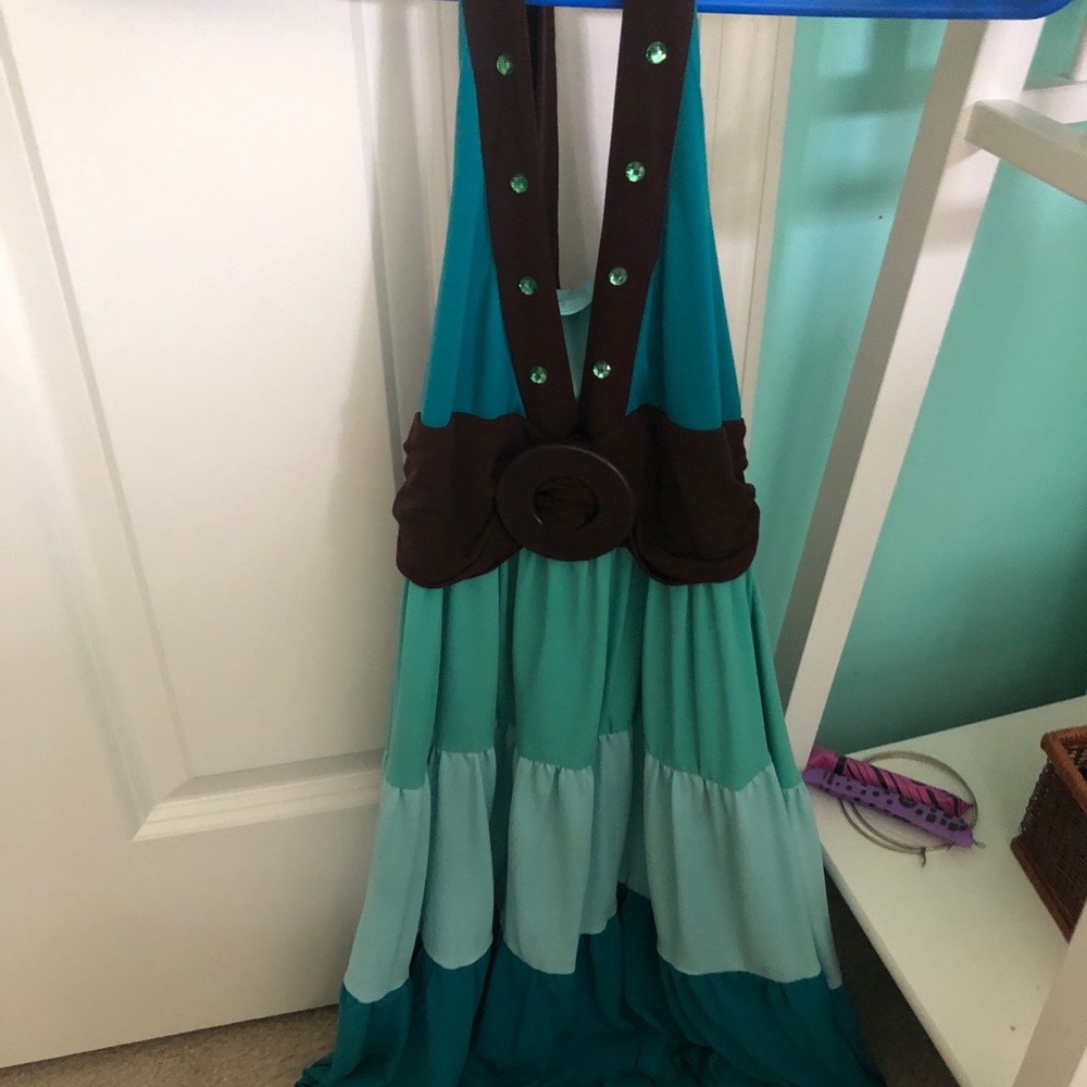⭐️Limited Too Colorblocked Halter dress